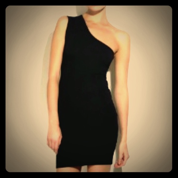 one shoulder cotton dress